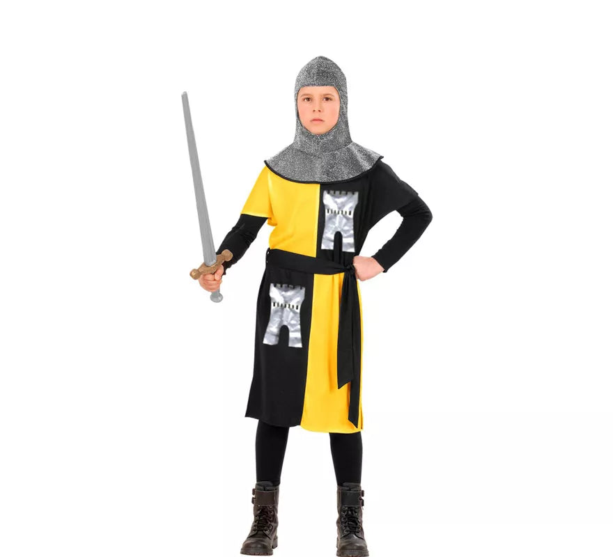 Translation missing: en.Disfraz de Guerrero Medieval Amarillo para niño