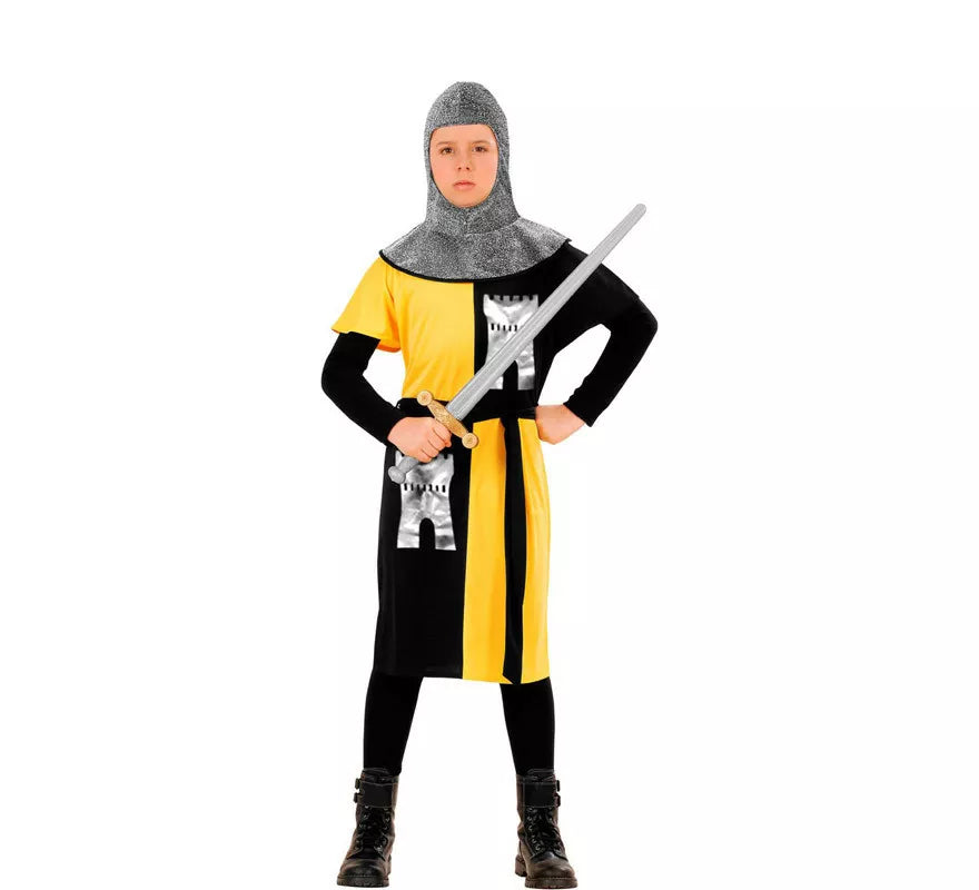 Disfraz de Guerrero Medieval Amarillo para niño