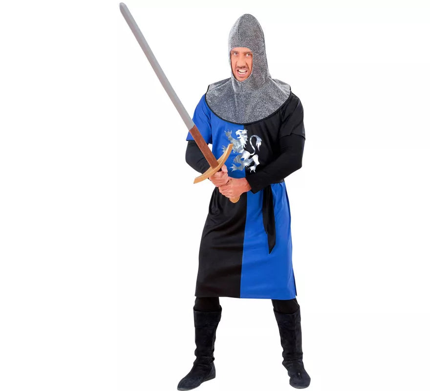 Disfraz de Guerrero Medieval Azul para hombre