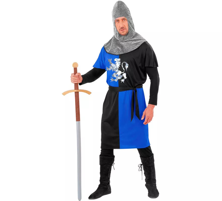 Translation missing: en.Disfraz de Guerrero Medieval Azul para hombre