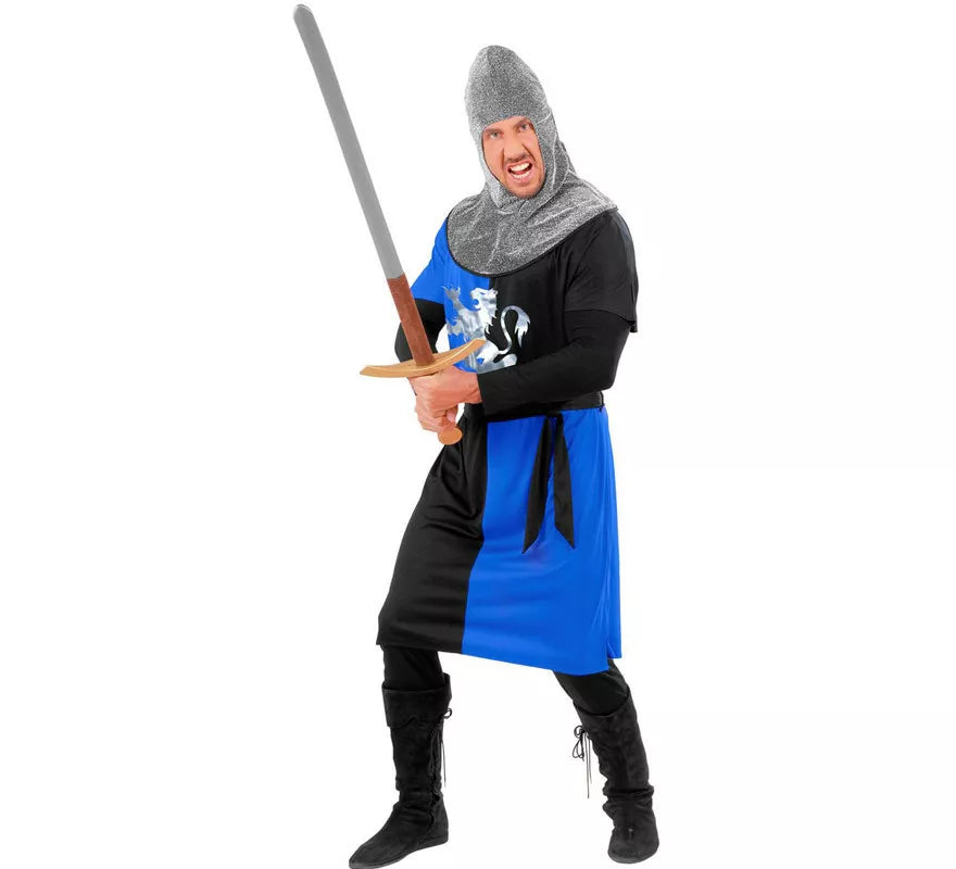 Disfraz de Guerrero Medieval Azul para hombre