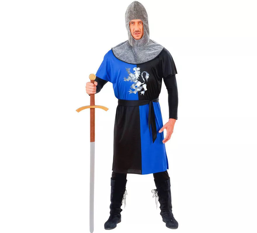 Disfraz de Guerrero Medieval Azul para hombre