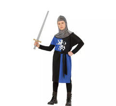 Blue Medieval Warrior Costume for children