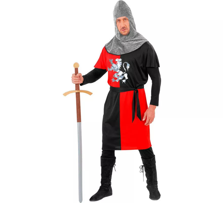 Translation missing: en.Disfraz de Guerrero Medieval Rojo para hombre