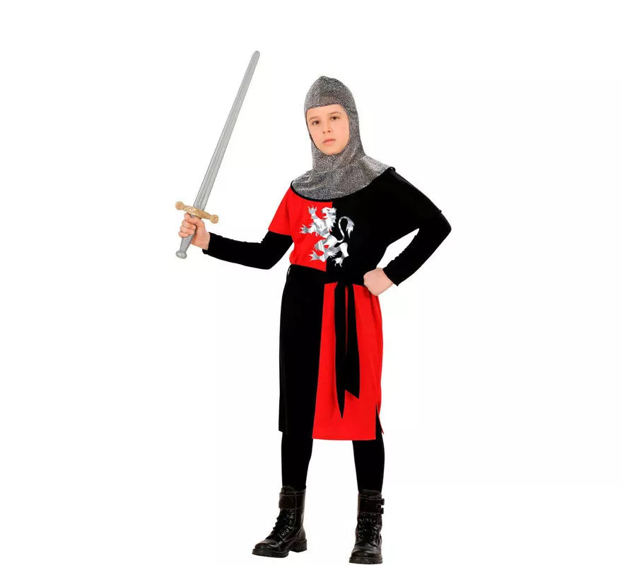 Translation missing: en.Disfraz de Guerrero Medieval Rojo para niño