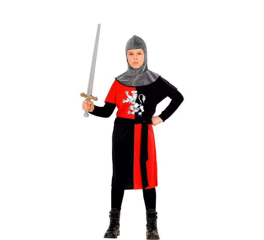Disfraz de Guerrero Medieval Rojo para niño