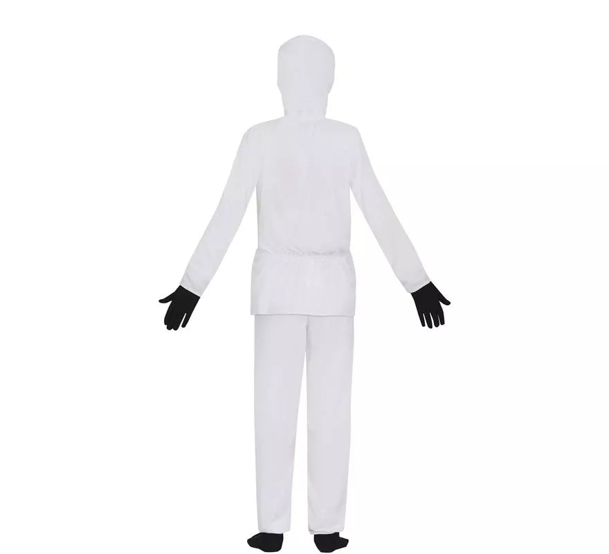 Disfraz de Guerrero Ninja blanco para niños