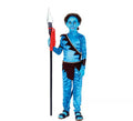 Disfraz de Guerrero Tribal azul para niño
