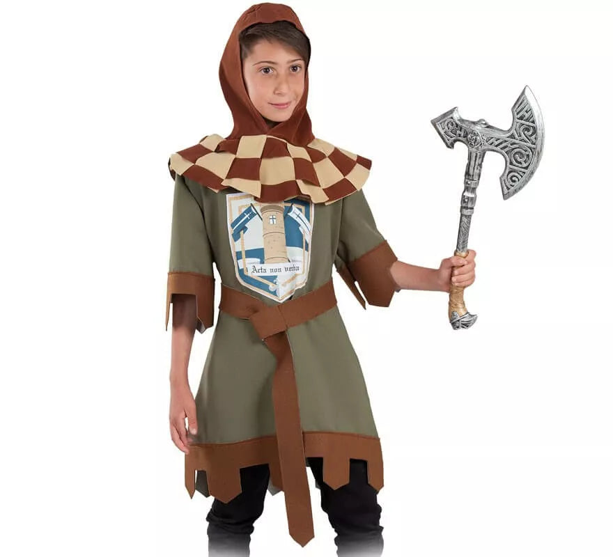 Disfraz de Guerrero Verde Medieval para niño