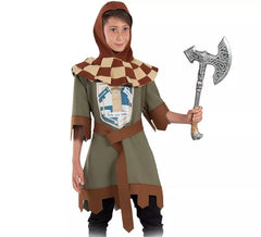 Medieval Green Warrior Costume for Boys