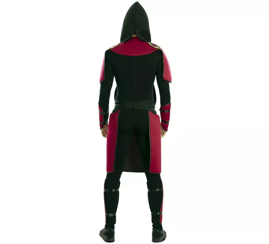 Disfraz de Guerro Samurái rojo para hombre