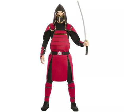 Disfraz de Guerro Samurái rojo para hombre