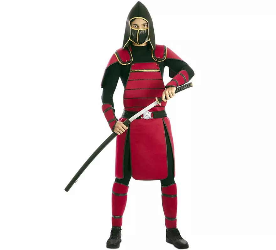 Translation missing: en.Disfraz de Guerro Samurái rojo para hombre