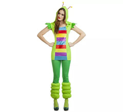 Multicolor Worm costume for women