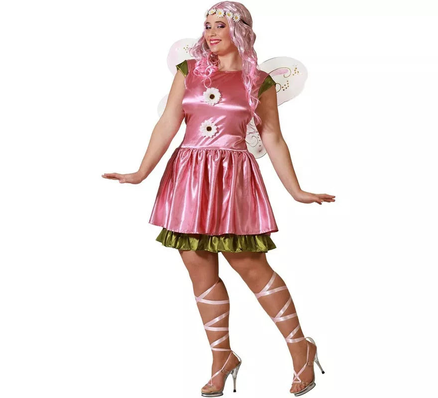 Disfraz de Hada Rosa Brillante para mujer