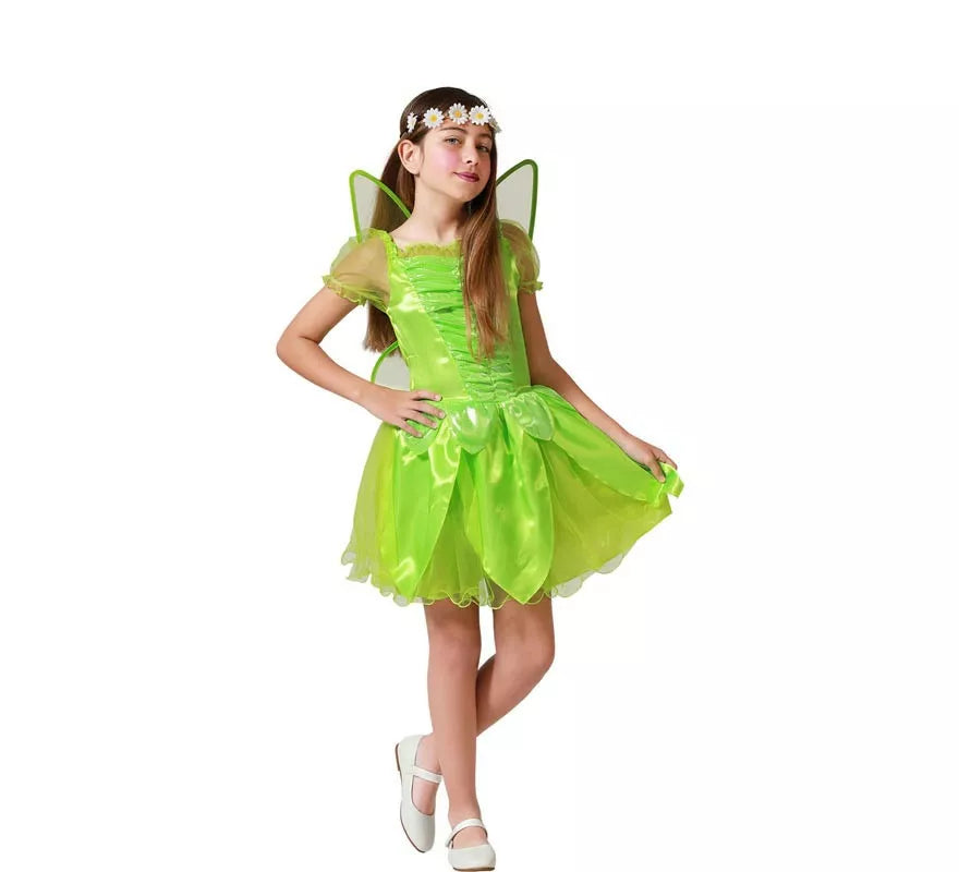 Translation missing: it.Disfraz de Hada verde con alas para niña