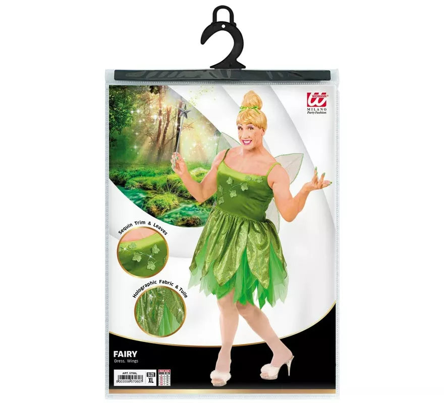Translation missing: en.Disfraz de Hada verde de cuento para hombre