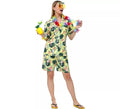 Disfraz de Hawaiana Floral estampado en verde para mujer