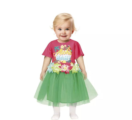 Disfraz de Hawaiana Tropical para niña y bebé