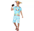 Disfraz de Hawaiano azul para hombre