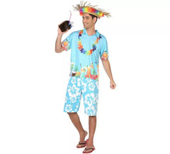 Blue Hawaiian costume for men