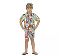 Disfraz de Hawaiano blanco Tropical para niño