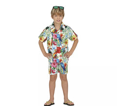 White Tropical Hawaiian Costume for Boys