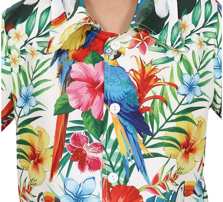 Translation missing: en.Disfraz de Hawaiano blanco Tropical para niño