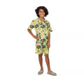 Disfraz de Hawaiano Floral estampado en verde para niños