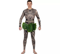 Tattooed Hawaiian Maui Island costume for men