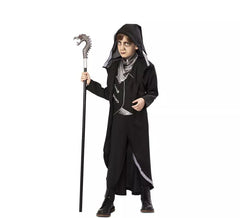 Schwarzes Zaubererkostüm für Kinder