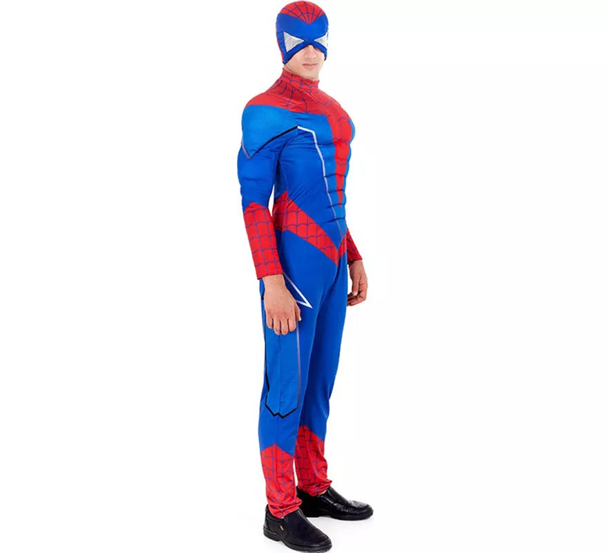 Disfraz de Héroe Arácnido Azul de Cómic para hombre