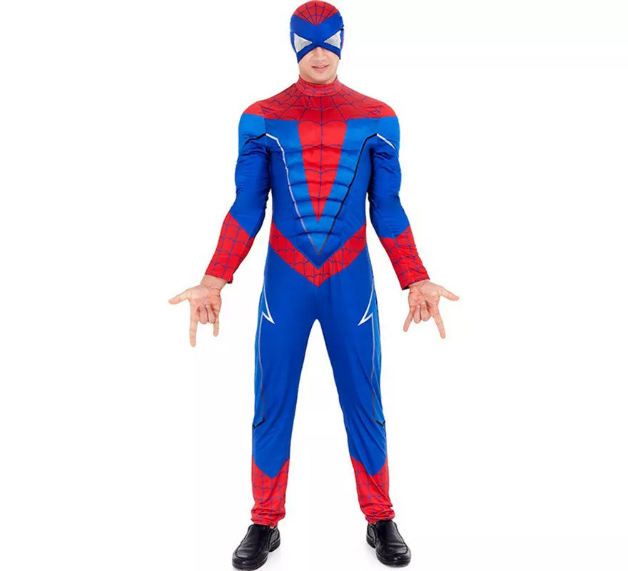 Disfraz de Héroe Arácnido Azul de Cómic para hombre