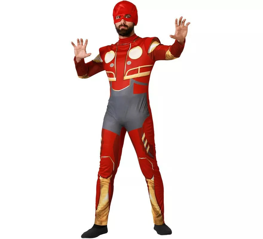 Translation missing: en.Disfraz de Héroe Robot rojo para hombre