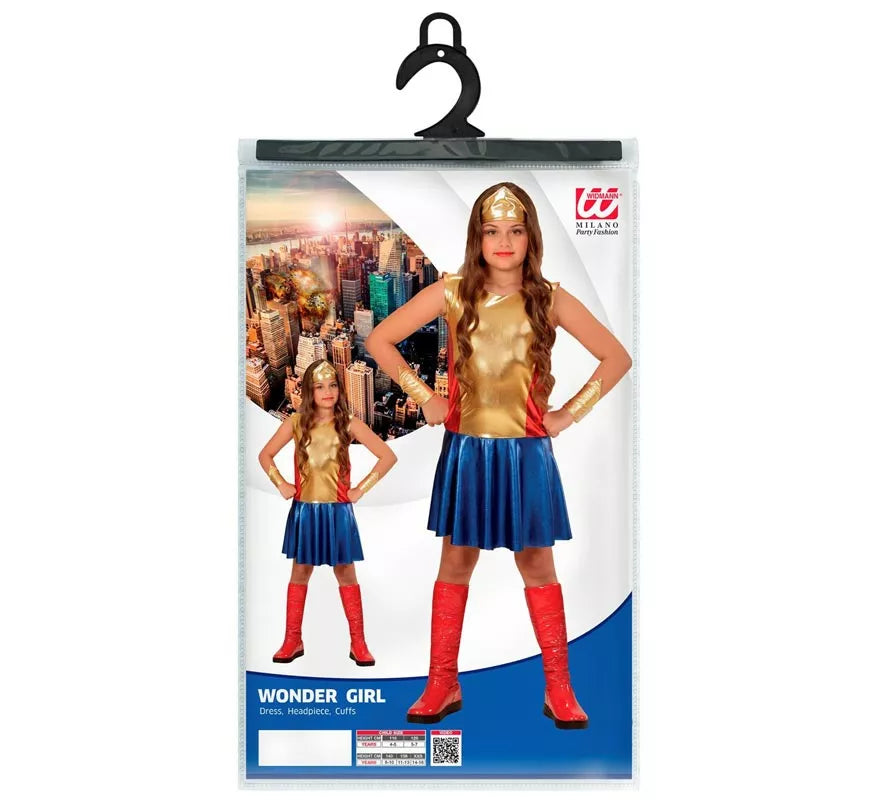 Disfraz de Heroína dorada para niña y adolescente