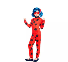 Red and Black Polka Dot Heroine Costume for Girl