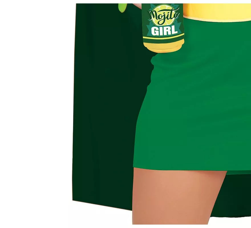 Disfraz de Heroína Mojito con capa para mujer