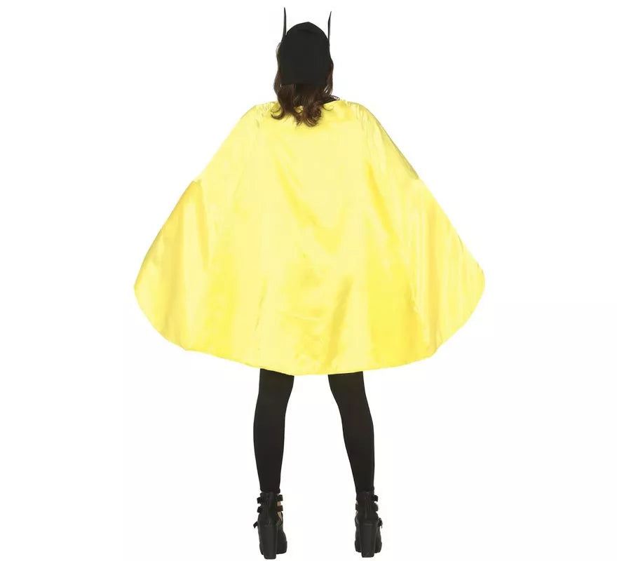 Translation missing: en.Disfraz de Heroína Oscura con capa amarilla para adolescente