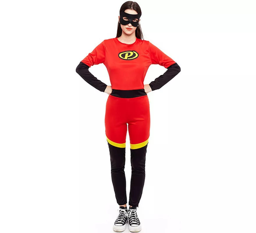 Disfraz de Heroína Party rojo para mujer