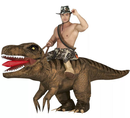 Disfraz de Hinchable Dinosaurio Montado para adultos