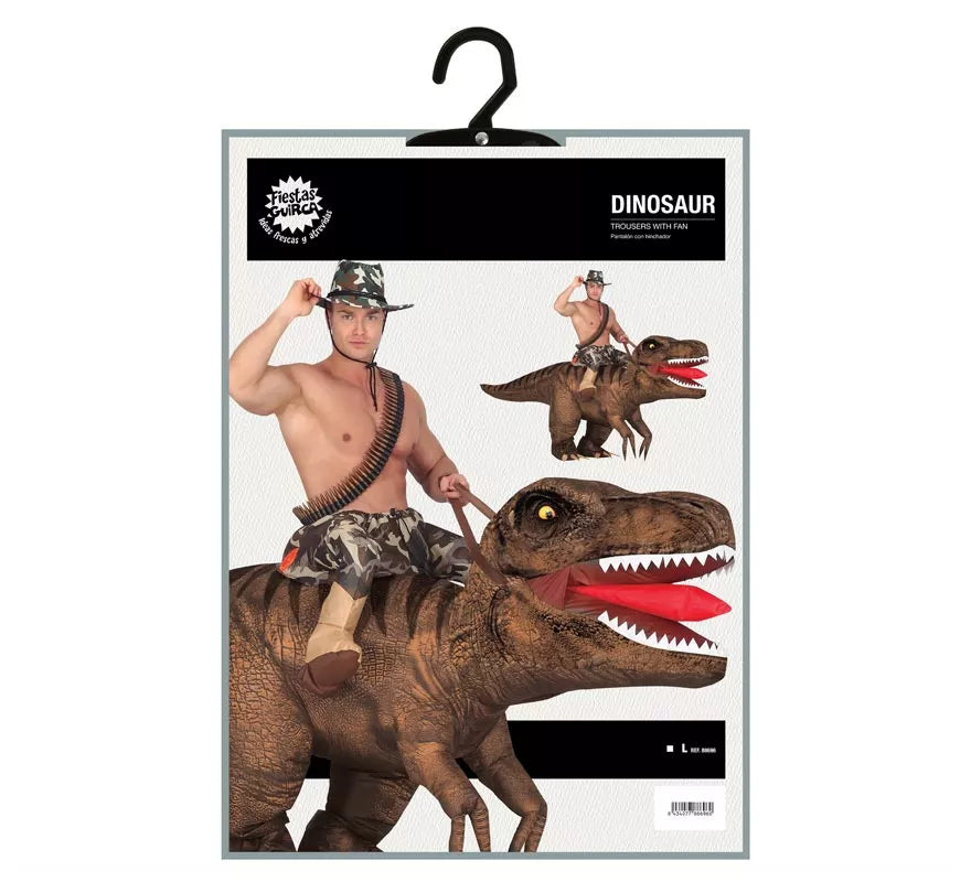 Disfraz de Hinchable Dinosaurio Montado para adultos