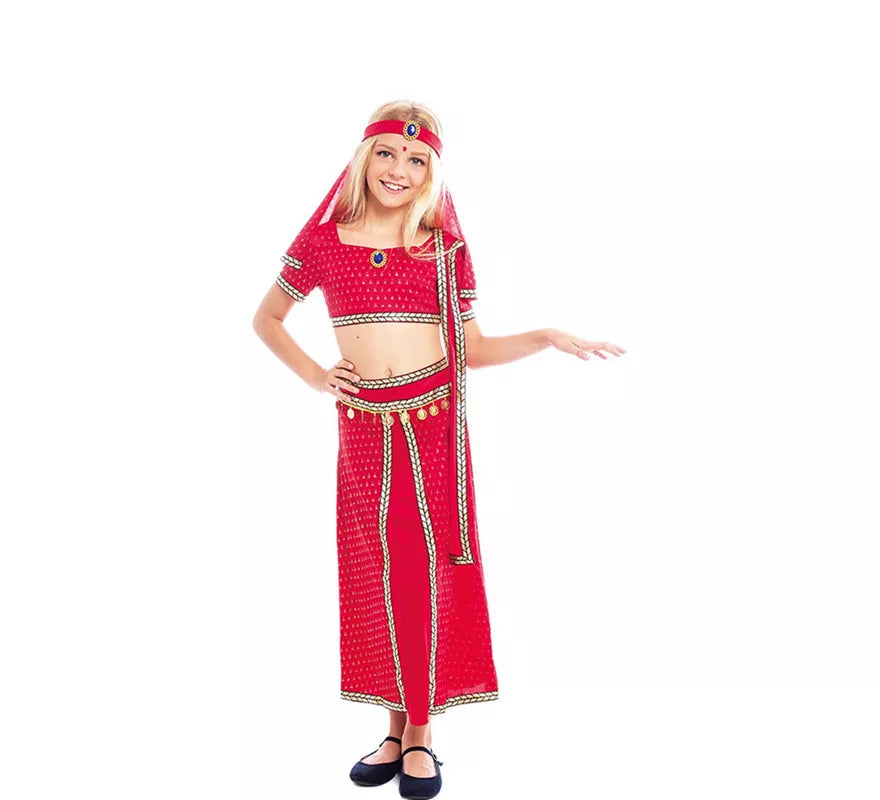Translation missing: en.Disfraz de Hindú Bollywood Fucsia para niña
