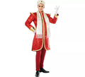 Disfraz de Hindú Bollywood rojo vibrante para hombre