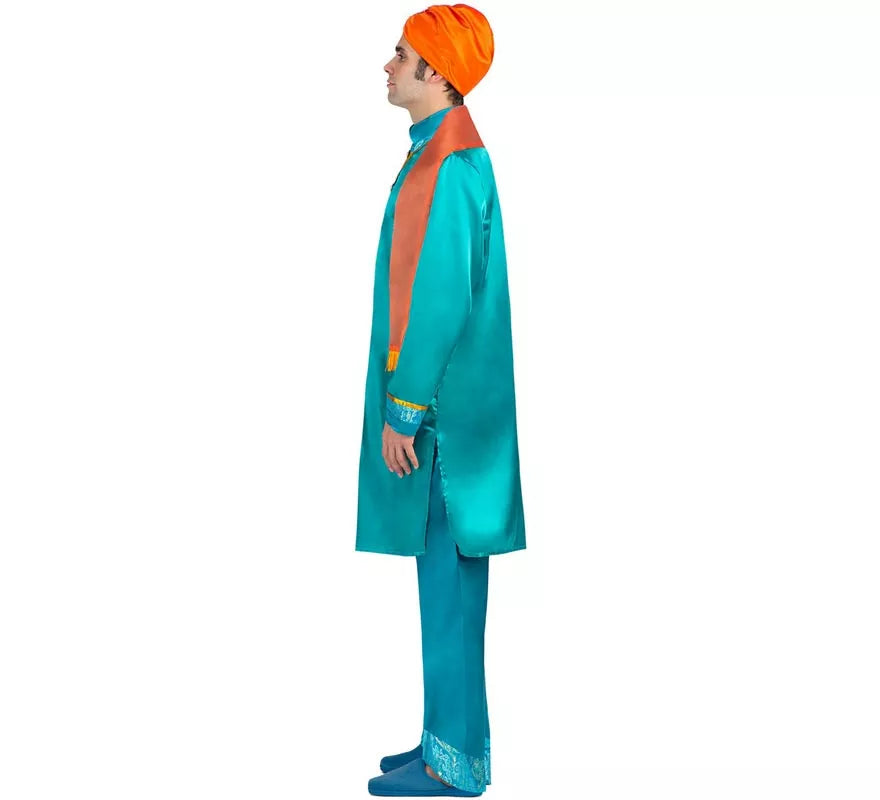 Translation missing: en.Disfraz de Hindú Elegante azul y naranja para hombre