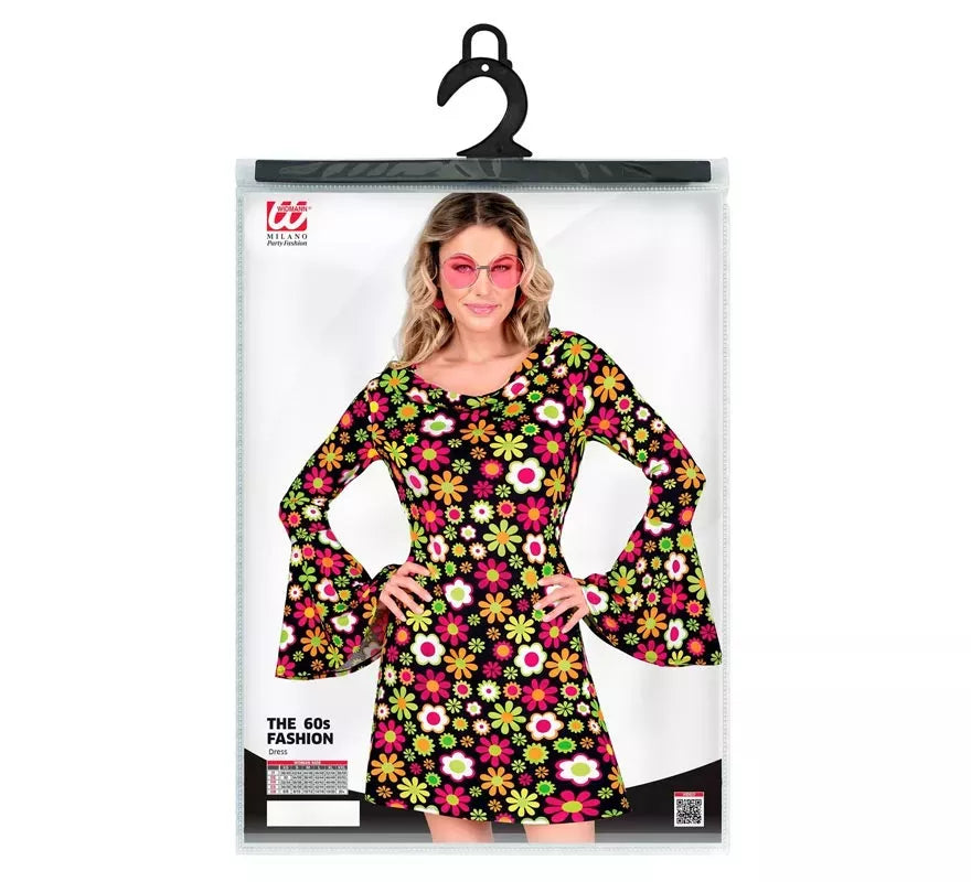 Translation missing: en.Disfraz de Hippie años 60 Floral oscuro para mujer