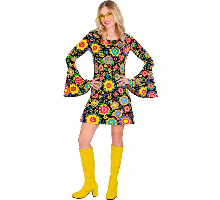 Translation missing: en.Disfraz de Hippie años 60 Flores Fashion para mujer