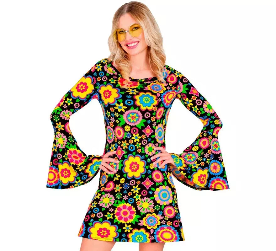 Translation missing: en.Disfraz de Hippie años 60 Flores Fashion para mujer