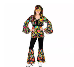 60s Hippie Costume Flowers and Mandalas for Women