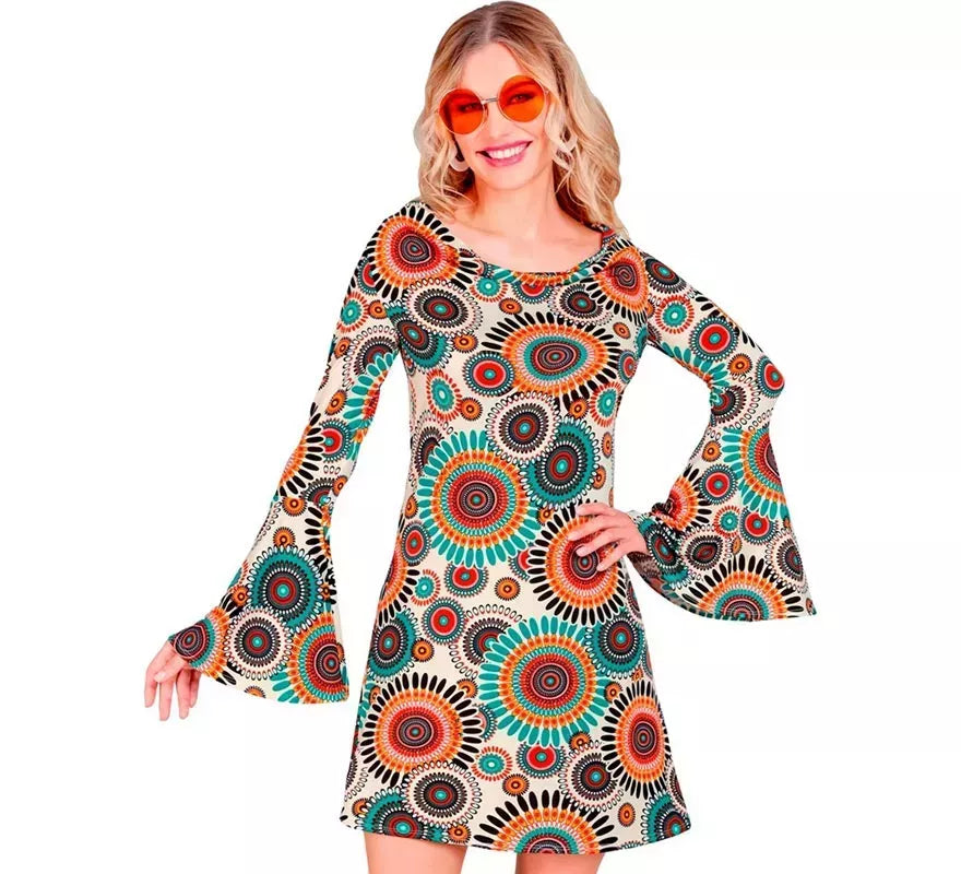Disfraz de Hippie años 60 Vintage para mujer