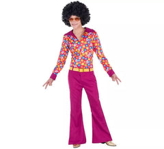 70s Hippie Costume with Flowers for Men